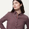 Amazon Essentials Women’s Regular-Fit Long-Sleeve Lightweight Cotton Brushed Flannel Shirt(Navy Gingham)