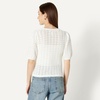 Amazon Essentials Women’s Relaxed-Fit Crochet Short-Sleeve Cardigan(Cream)