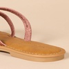 Amazon Essentials Women’s Strappy Slide Flat Sandal(Dusty Rose)