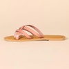 Amazon Essentials Women’s Strappy Slide Flat Sandal(Dusty Rose)