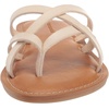 Amazon Essentials Women’s Strappy Slide Flat Sandal(Light Beige)