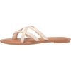 Amazon Essentials Women’s Strappy Slide Flat Sandal(Light Beige)