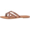 Amazon Essentials Women’s Strappy Slide Flat Sandal(Mushroom Brown)