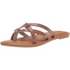 Amazon Essentials Women’s Strappy Slide Flat Sandal(Mushroom Brown)