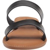 Amazon Essentials Women’s Two Band Slip On Open Toe Fashion Slide Sandal(Black)