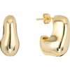 Amazon Essentials 14K Gold Over Brass 20mm Puff J Hoop Earrings