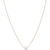Amazon Essentials 14K Gold or Sterling Silver Freshwater Pearl Pendant Necklace(Rose Gold)