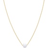 Amazon Essentials 14K Gold or Sterling Silver Freshwater Pearl Pendant Necklace(Yellow Gold)