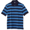 Amazon Essentials Men’s Regular-Fit Cotton Pique Polo Shirt, Short Sleeve (Available in Big & Tall)(Black Blue Stripe)
