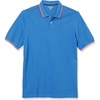 Amazon Essentials Men’s Regular-Fit Cotton Pique Polo Shirt, Short Sleeve (Available in Big & Tall)(Blue/White and Red Tipped)