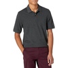 Amazon Essentials Men’s Regular-Fit Cotton Pique Polo Shirt, Short Sleeve (Available in Big & Tall)(Charcoal Heather)