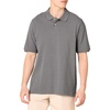 Amazon Essentials Men’s Regular-Fit Cotton Pique Polo Shirt, Short Sleeve (Available in Big & Tall)(Grey)