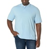 Amazon Essentials Men’s Regular-Fit Cotton Pique Polo Shirt, Short Sleeve (Available in Big & Tall)(Light Blue)