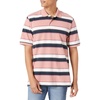 Amazon Essentials Men’s Regular-Fit Cotton Pique Polo Shirt, Short Sleeve (Available in Big & Tall)(Pink Bar Stripe)