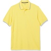 Amazon Essentials Men’s Regular-Fit Cotton Pique Polo Shirt, Short Sleeve (Available in Big & Tall)(Yellow/Blue and White Tipped)