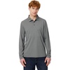 Amazon Essentials Men’s Slim Fit Long Sleeve Quick Dry Golf Polo Shirt(Dark Grey Heather)