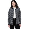 Amazon Essentials Women’s Regular-Fit Long-Sleeve Lightweight Cotton Brushed Flannel Shirt(Black Ivory Plaid)