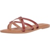 Amazon Essentials Women’s Strappy Slide Flat Sandal(Tan)