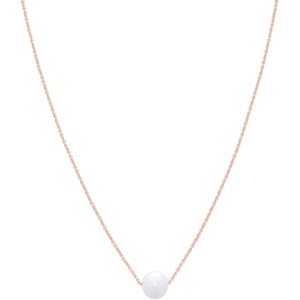 Amazon Essentials 14K Gold or Sterling Silver Freshwater Pearl Pendant Necklace(Rose Gold)