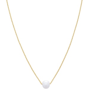 Amazon Essentials 14K Gold or Sterling Silver Freshwater Pearl Pendant Necklace(Yellow Gold)