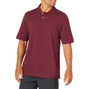 Amazon Essentials Men’s Regular-Fit Cotton Pique Polo Shirt, Short Sleeve (Available in Big & Tall)(Burgundy)