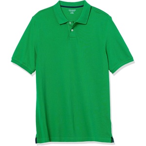 Amazon Essentials Men’s Regular-Fit Cotton Pique Polo Shirt, Short Sleeve (Available in Big & Tall)(Green)