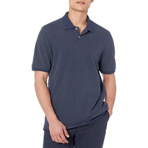 Amazon Essentials Men’s Regular-Fit Cotton Pique Polo Shirt, Short Sleeve (Available in Big & Tall)(Navy White Dots)