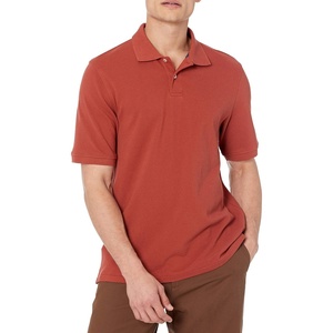 Amazon Essentials Men’s Regular-Fit Cotton Pique Polo Shirt, Short Sleeve (Available in Big & Tall)(Rust)