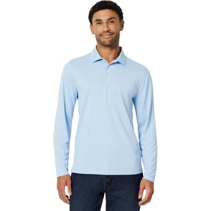Amazon Essentials Men’s Slim Fit Long Sleeve Quick Dry Golf Polo Shirt(Light Blue)