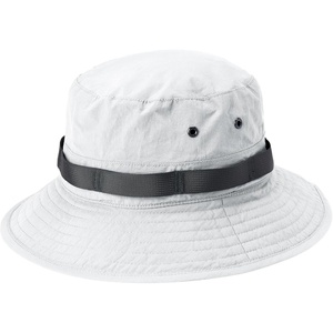 Amazon Essentials Men’s Washed Nylon Outdoor Wide Brim Sun Bucket Hat(White)