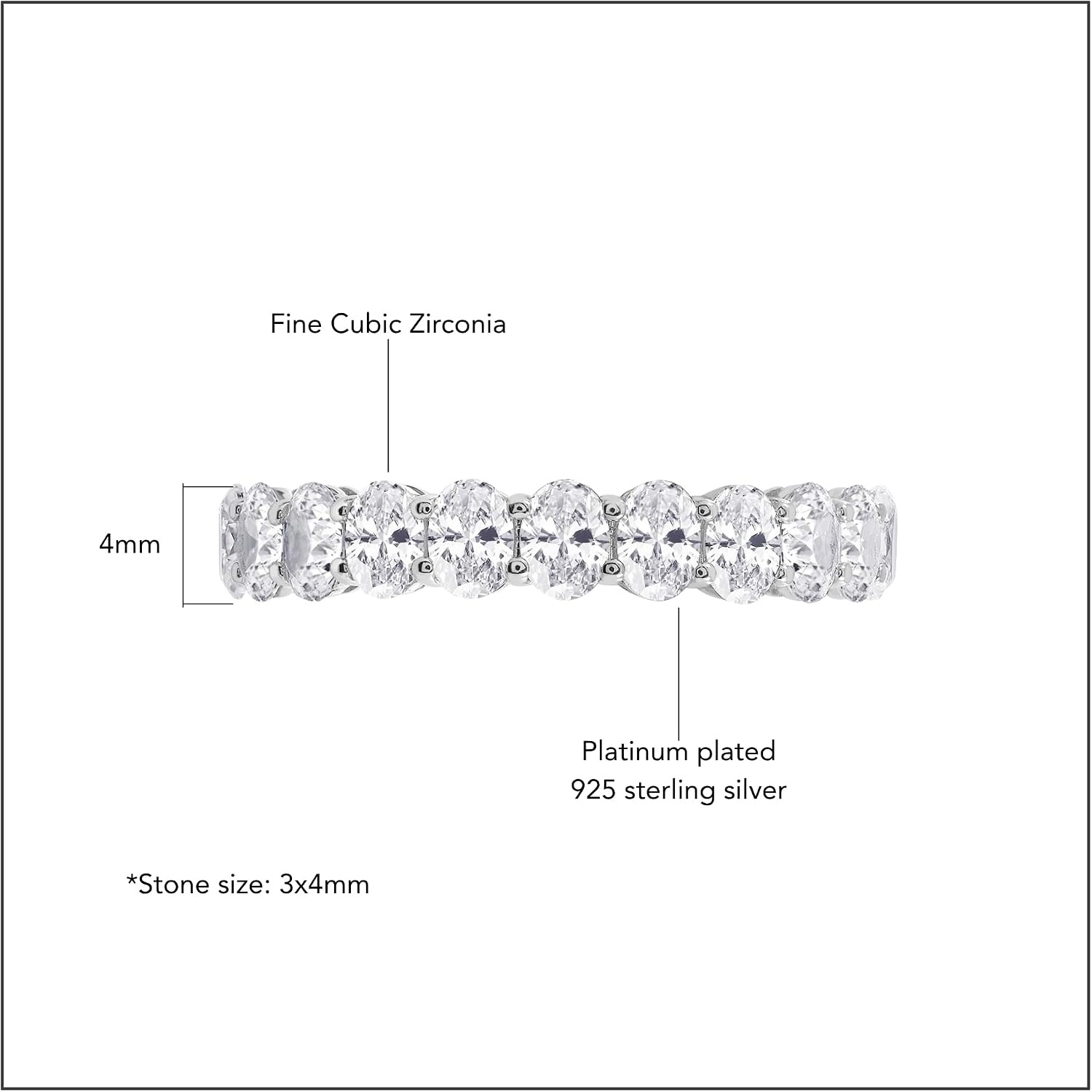image:imageAmazon Essentials 14K Gold Plated Cubic Zirconia Stackable Statement RingRhodium Plated