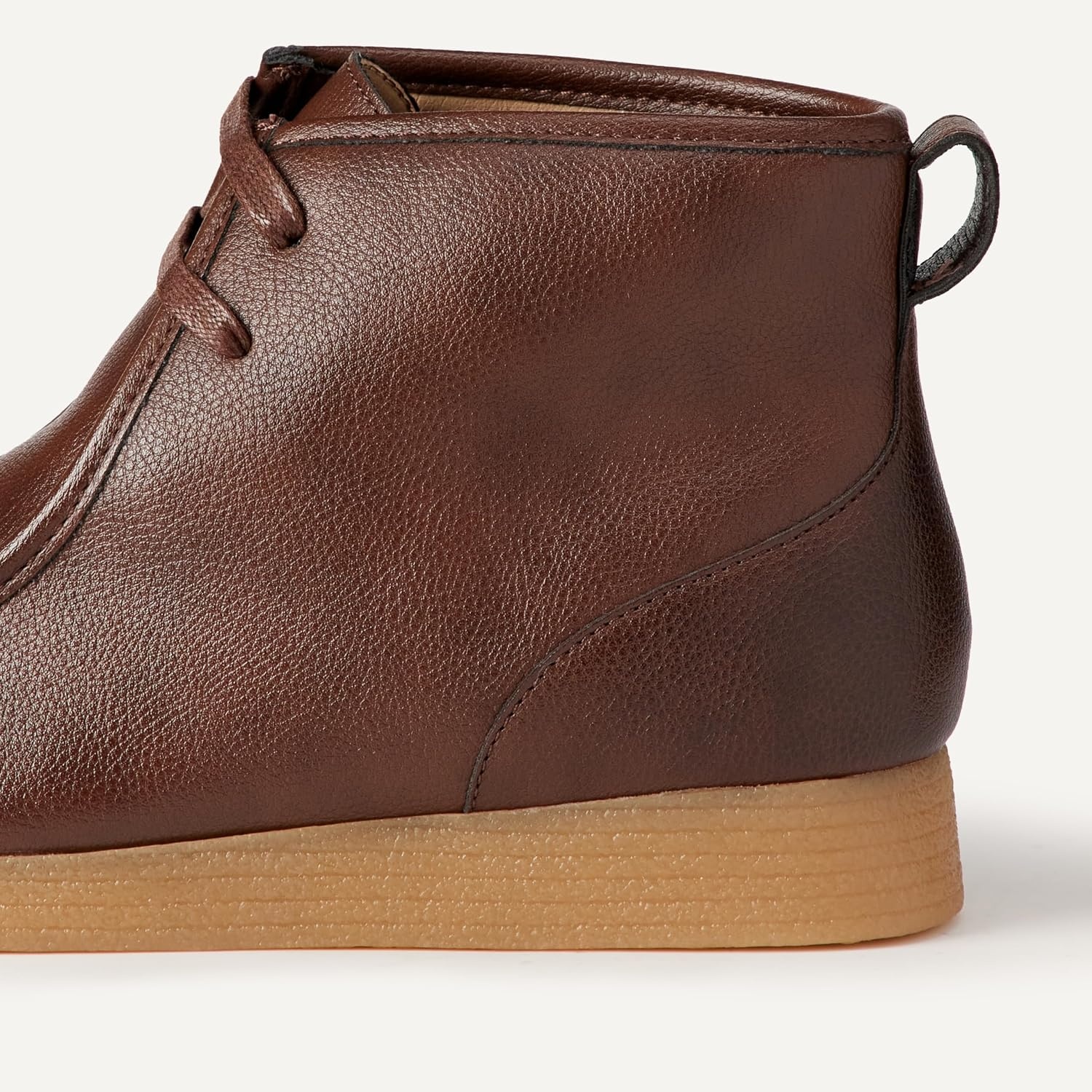 image:imageAmazon Essentials Mens Lightweight Chukka Moc Toe BootsDark Brown Faux Leather