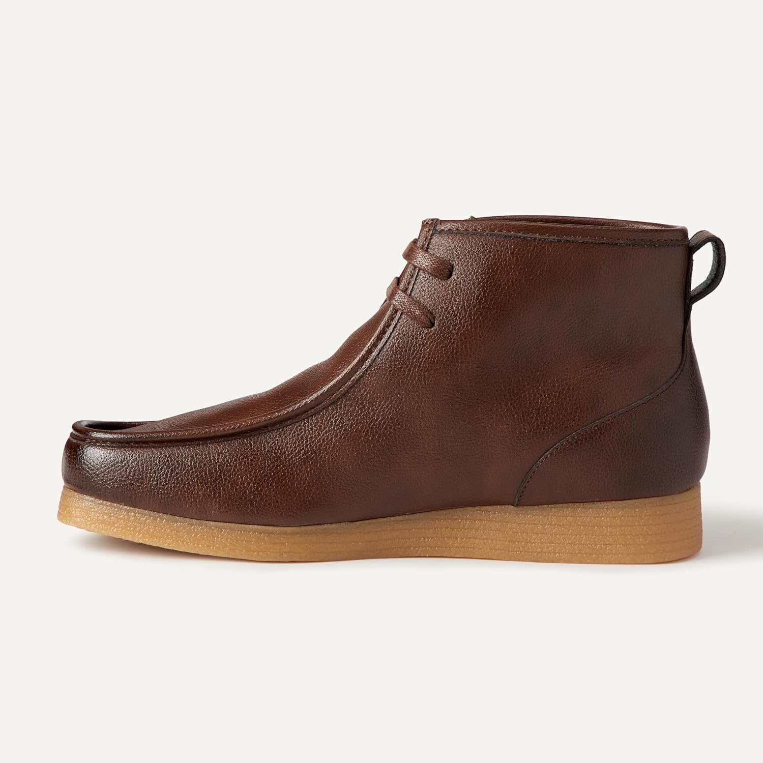image:imageAmazon Essentials Mens Lightweight Chukka Moc Toe BootsDark Brown Faux Leather