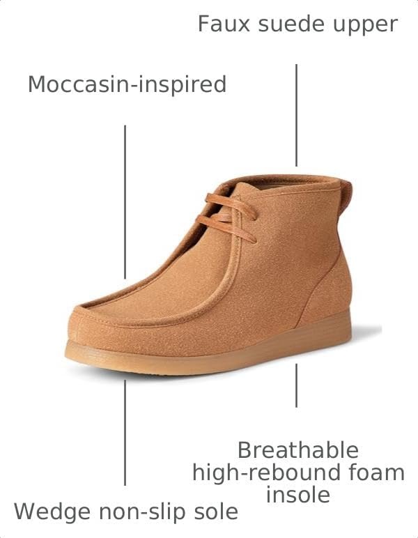 image:imageAmazon Essentials Mens Lightweight Chukka Moc Toe BootsTan Faux Suede