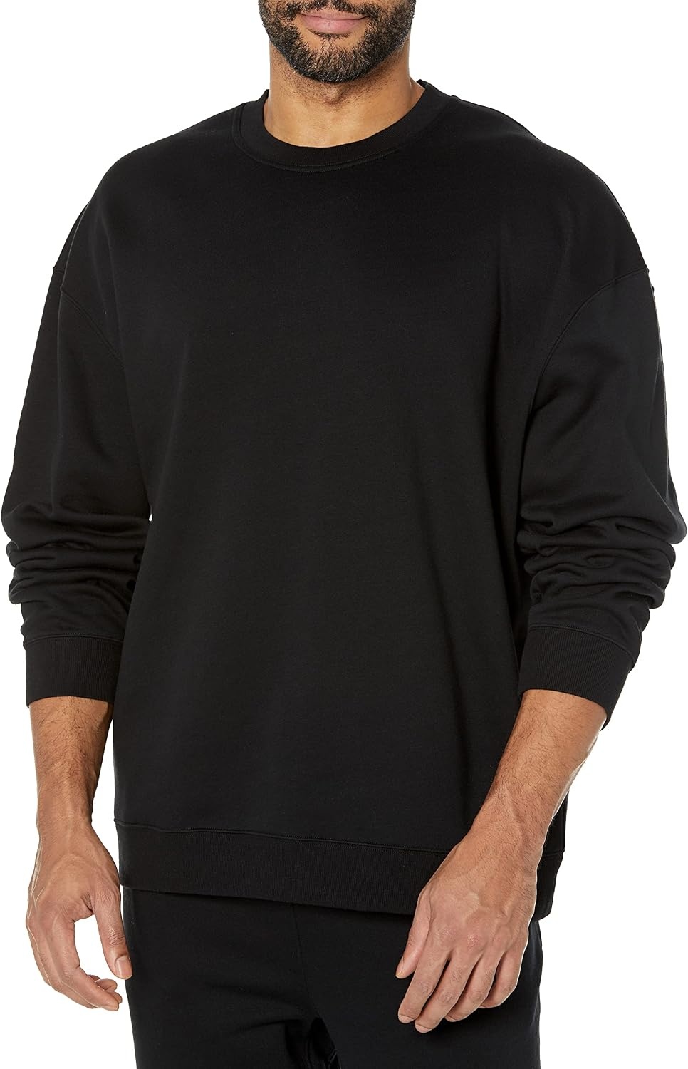 image:imageAmazon Essentials Mens OversizedFit Crewneck Sweatshirt Midweight Casual Available in Big amp TallBlack