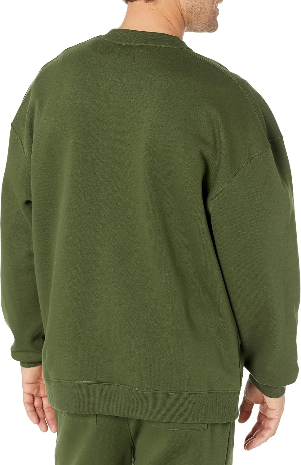image:imageAmazon Essentials Mens OversizedFit Crewneck Sweatshirt Midweight Casual Available in Big amp TallDark Olive
