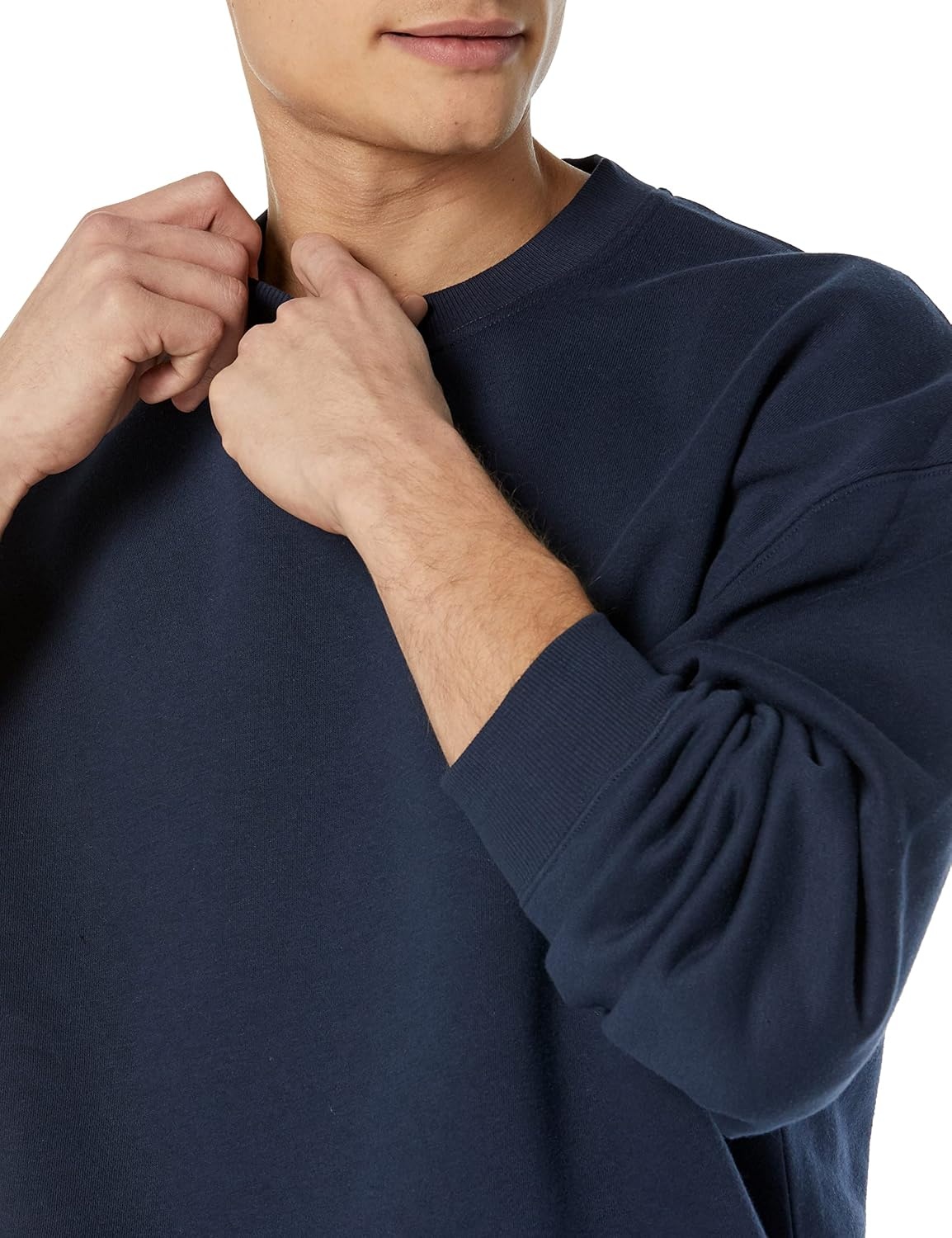 image:imageAmazon Essentials Mens OversizedFit Crewneck Sweatshirt Midweight Casual Available in Big amp TallNavy