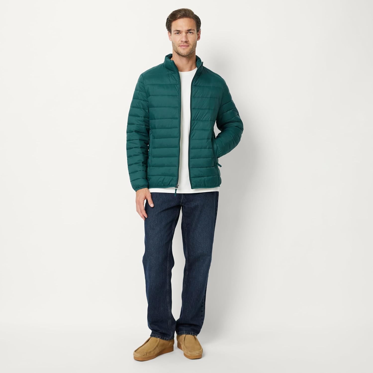 image:imageAmazon Essentials Mens Packable Lightweight WaterResistant Puffer Jacket Available in Big amp TallDark Teal Green