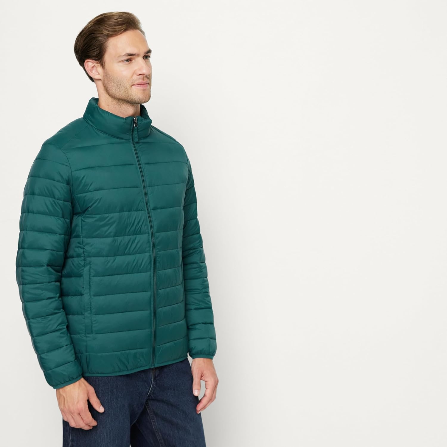 image:imageAmazon Essentials Mens Packable Lightweight WaterResistant Puffer Jacket Available in Big amp TallDark Teal Green
