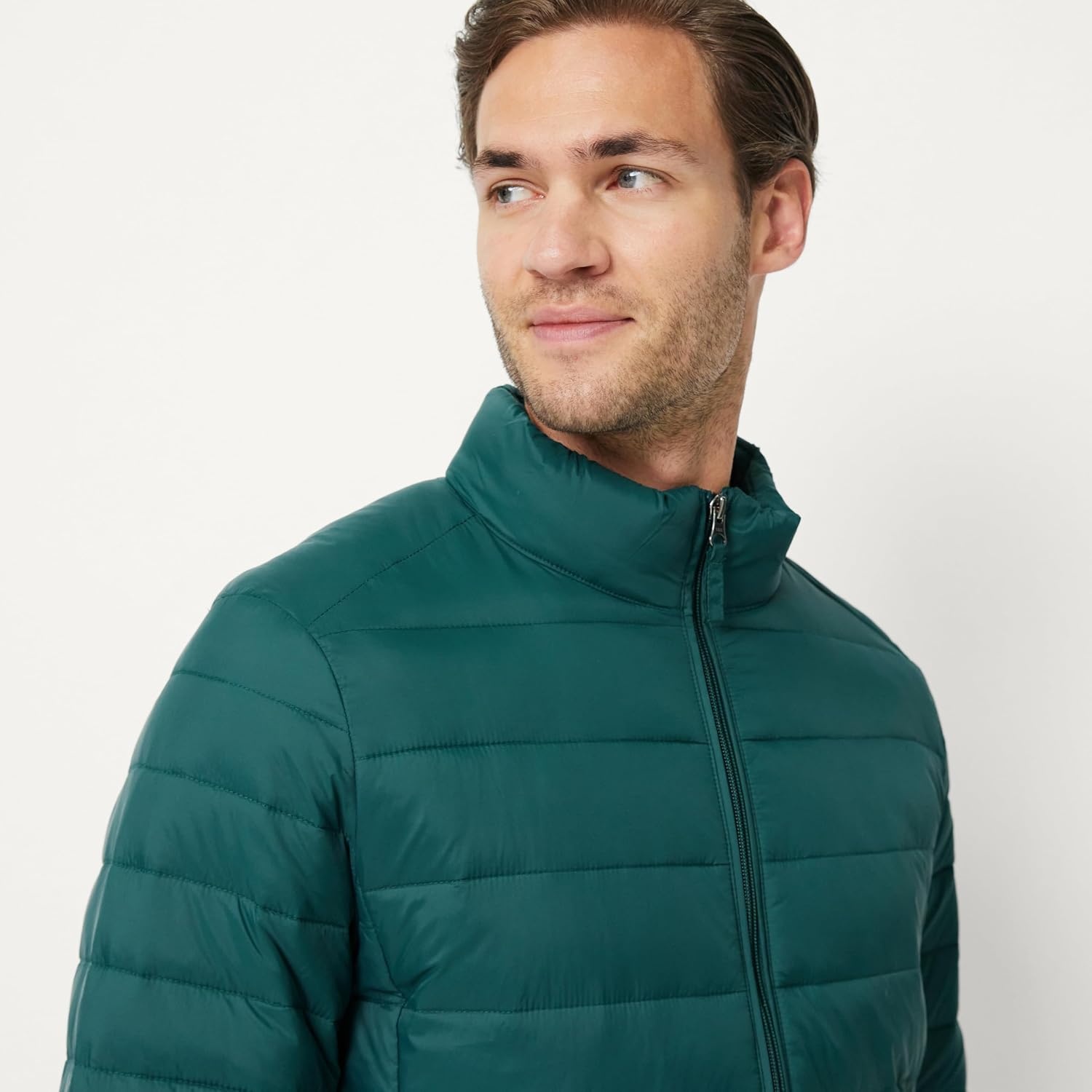 image:imageAmazon Essentials Mens Packable Lightweight WaterResistant Puffer Jacket Available in Big amp TallDark Teal Green