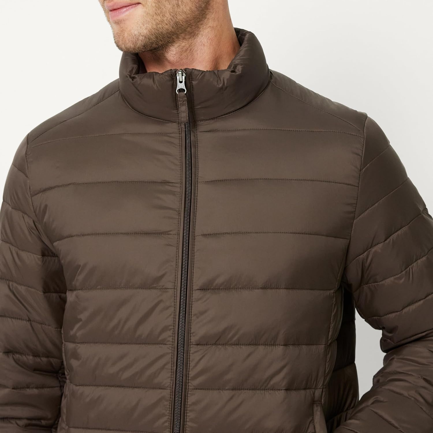 image:imageAmazon Essentials Mens Packable Lightweight WaterResistant Puffer Jacket Available in Big amp TallEspresso