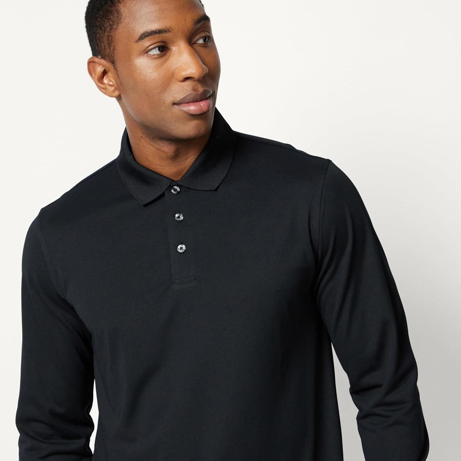 image:imageAmazon Essentials Mens Regular Fit Long Sleeve Quick Dry Golf Polo ShirtAnthracite