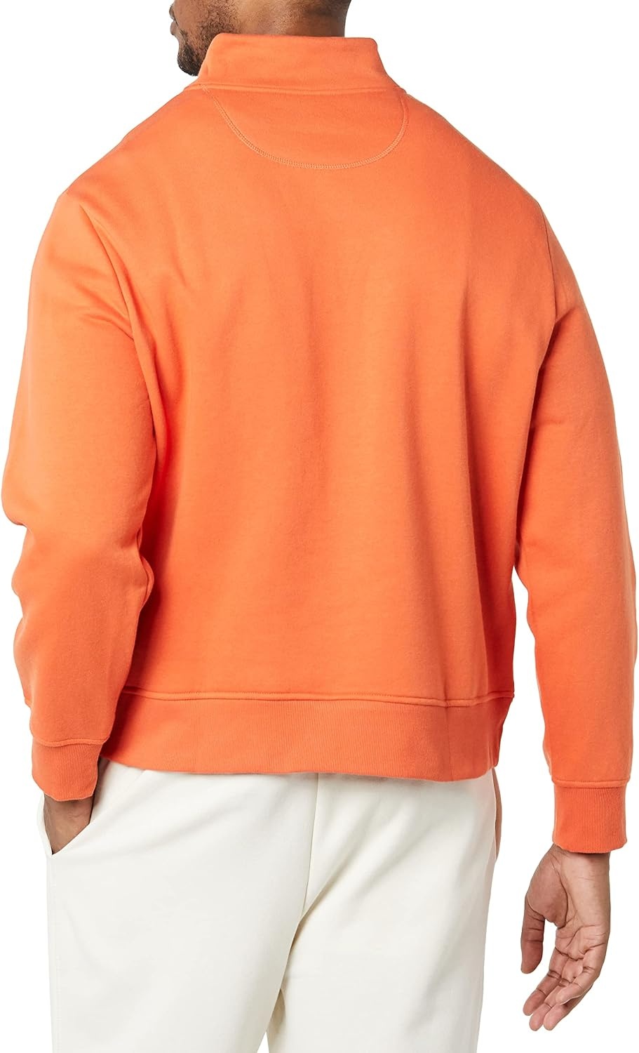 image:imageAmazon Essentials Mens Regular Fit LongSleeve QuarterZip Pullover Fleece Sweatshirt with Mock Neck MidweightOrange