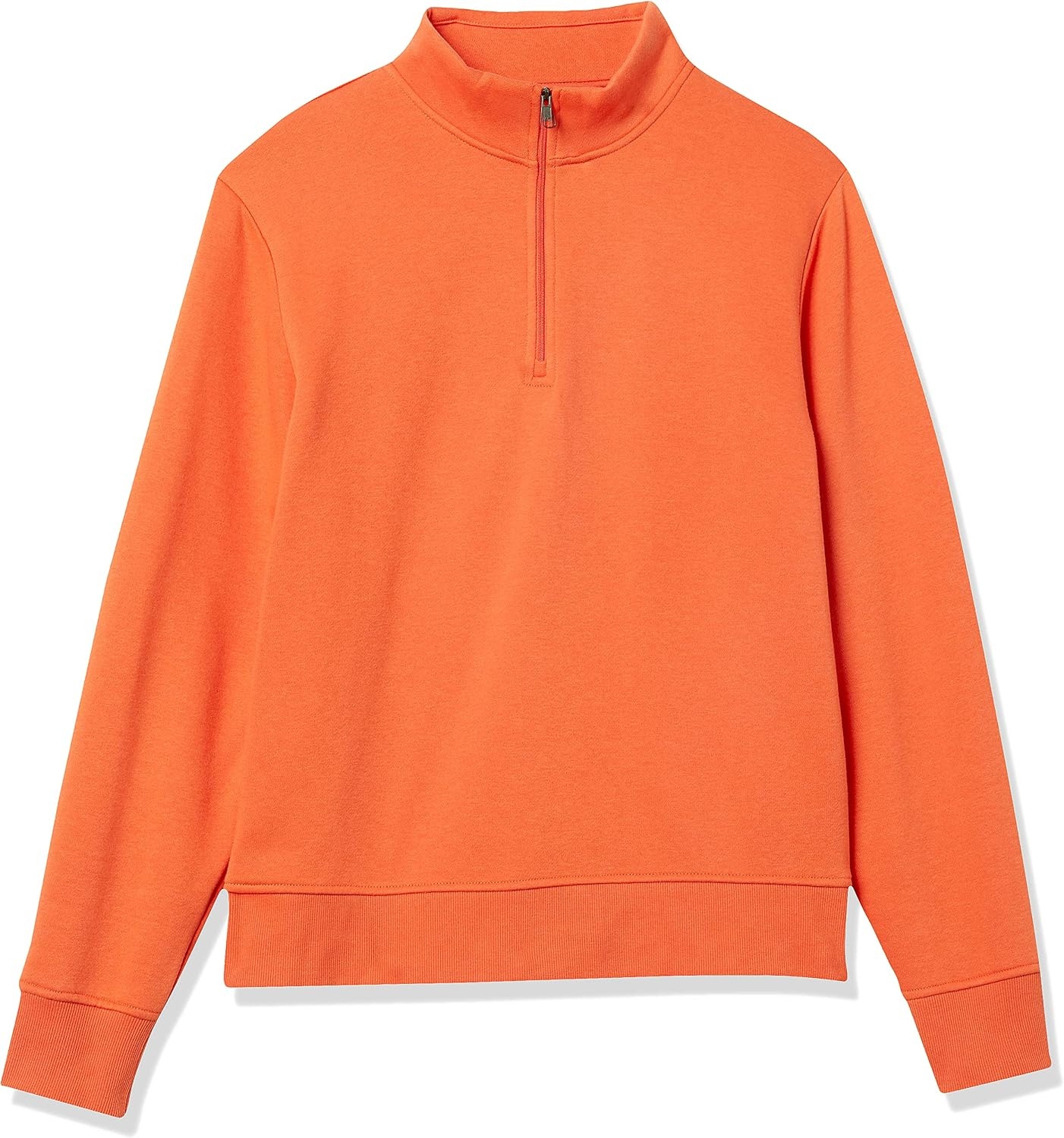 image:imageAmazon Essentials Mens Regular Fit LongSleeve QuarterZip Pullover Fleece Sweatshirt with Mock Neck MidweightOrange