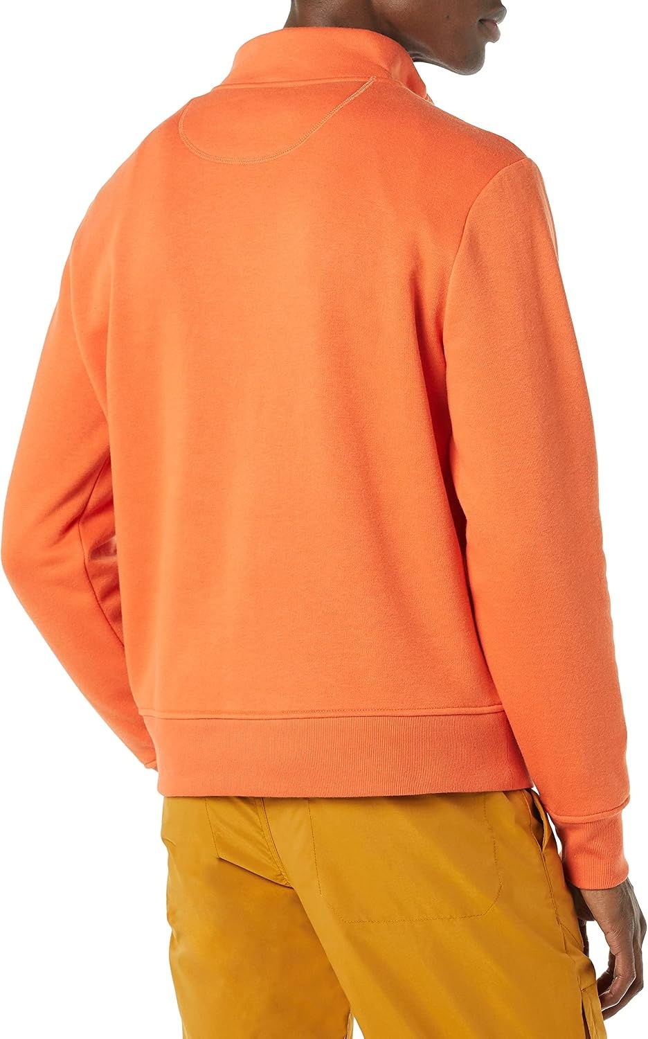 image:imageAmazon Essentials Mens Regular Fit LongSleeve QuarterZip Pullover Fleece Sweatshirt with Mock Neck MidweightOrange