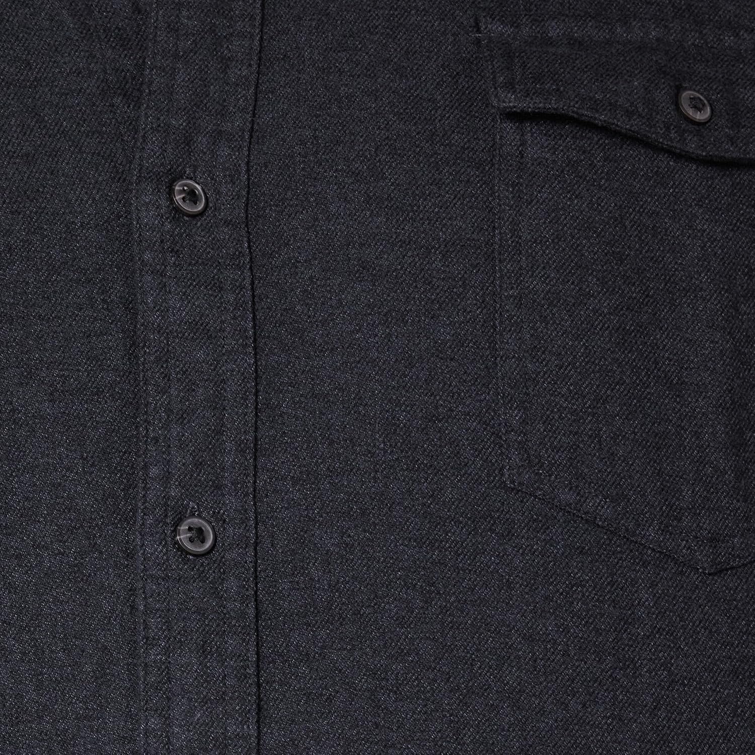 image:imageAmazon Essentials Mens RegularFit LongSleeve Flannel Casual Shirt TwoPocketDark Denim