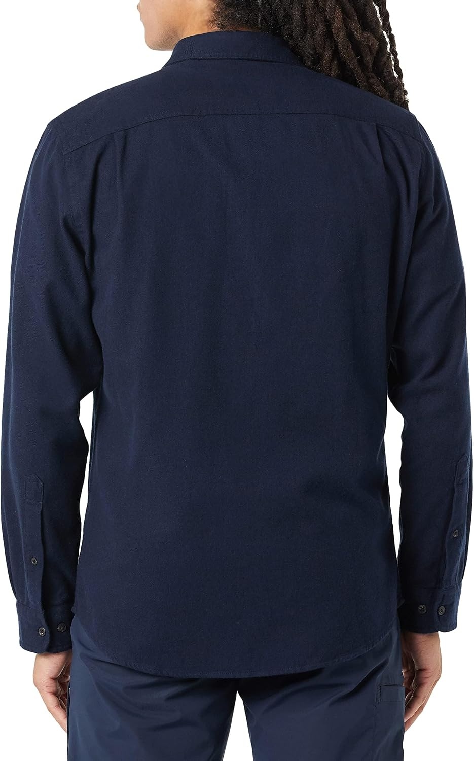 image:imageAmazon Essentials Mens SlimFit Flannel LongSleeve Button Down Shirt TwoPocket 100 Cotton PlaidNavy