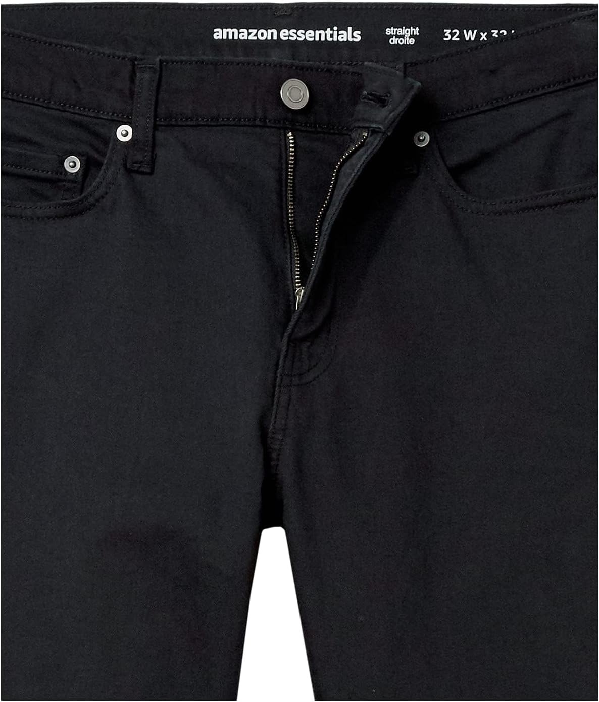image:imageAmazon Essentials Mens StraightFit Stretch Jean LightStretch DenimBlack