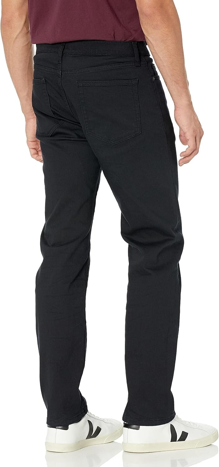 image:imageAmazon Essentials Mens StraightFit Stretch Jean LightStretch DenimBlack