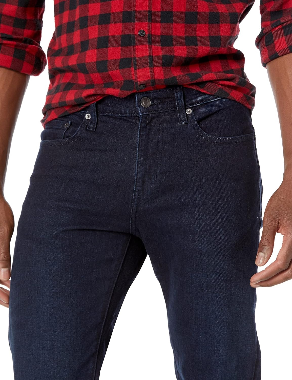 image:imageAmazon Essentials Mens StraightFit Stretch Jean LightStretch DenimBlue Over Dye